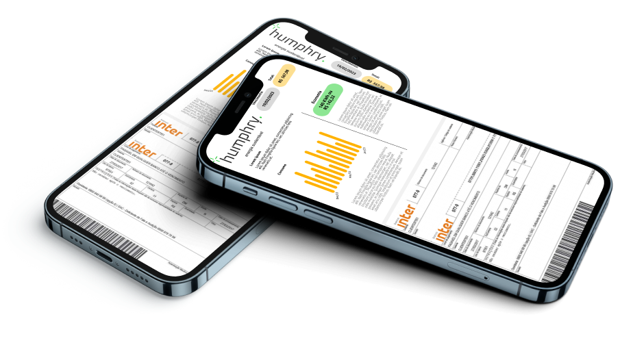 Iphone mockup with a invoice